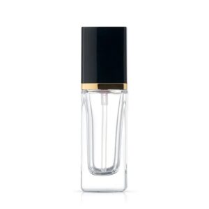 Cosmetic 30ml Rectangular Shape Clear Glass Makeup Liquid Foundation Bottle