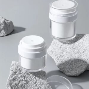 30g 50g Acrylic Cream Vacuum Bottle Press Style Airless Pump Jars Bottles Face Cream Lotion Cosmetic Container Plastic Empty Jar