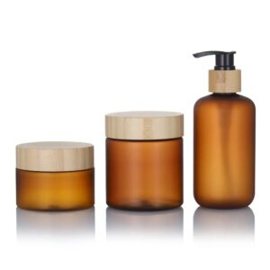 Hot Sales 30g 50g 60g 100g Custom Clear Recyclable Cosmetic Glass Cream Jar Containers with Lids Wood Cap